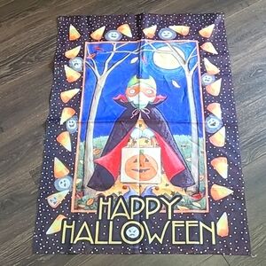 Vintage Y2K Vampire Dracula Costume Cute Halloween Spooky Full Size Flag 28"x40"